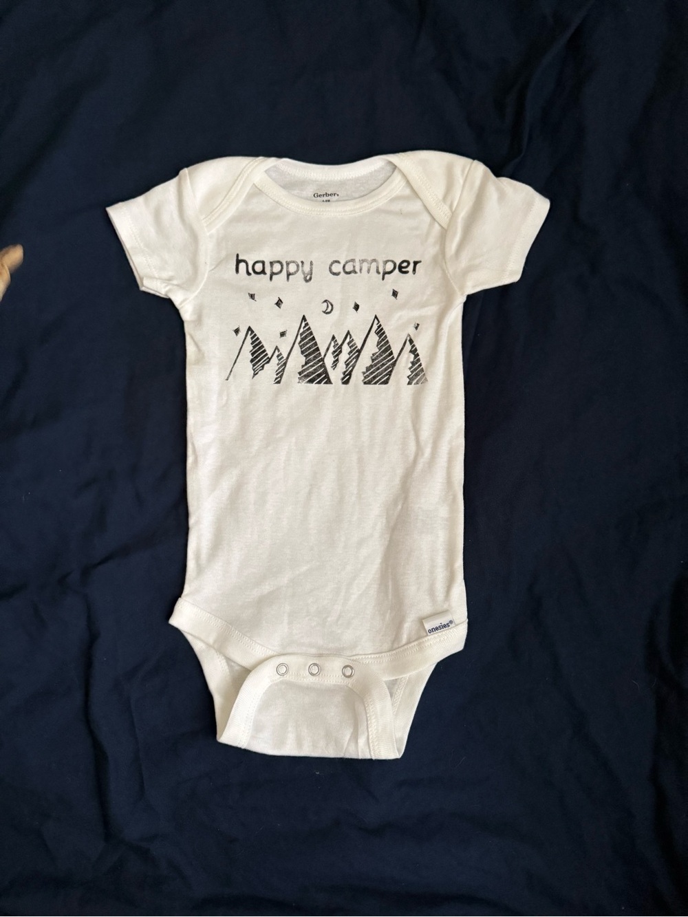 Gerber White Infant Bodysuit with Graphic Text